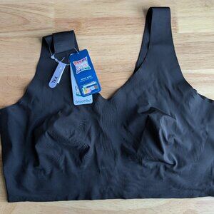 Hanes seamless smooth bra black XXL NWT